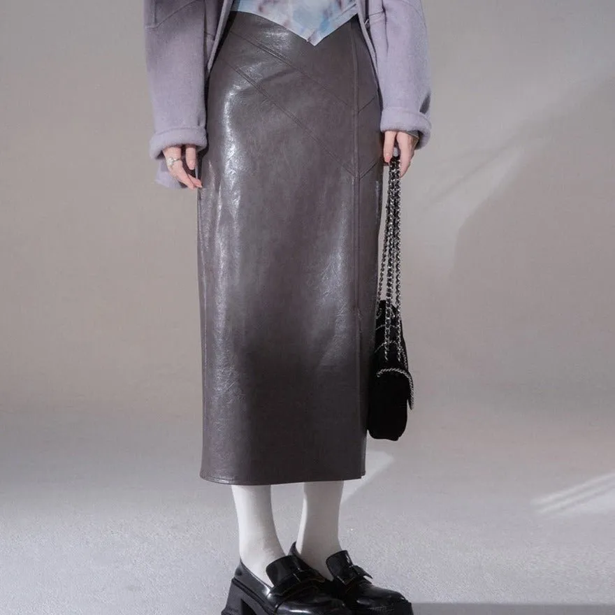 Everyday Casual Leather Skirt