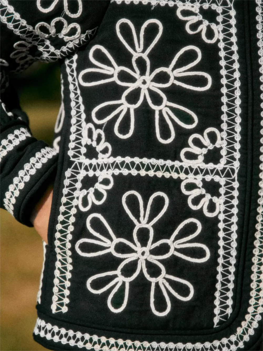 Floral Embroidered Blazer