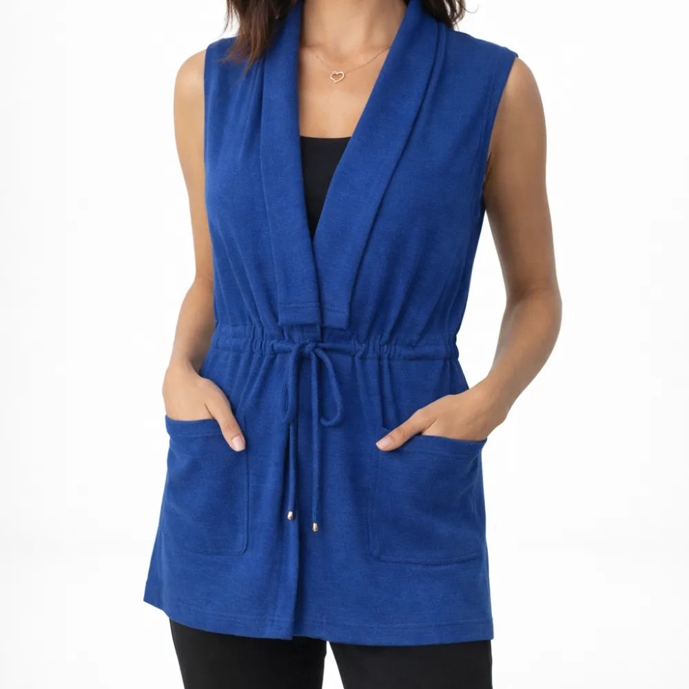 Soft Open Front Cardigan Vest