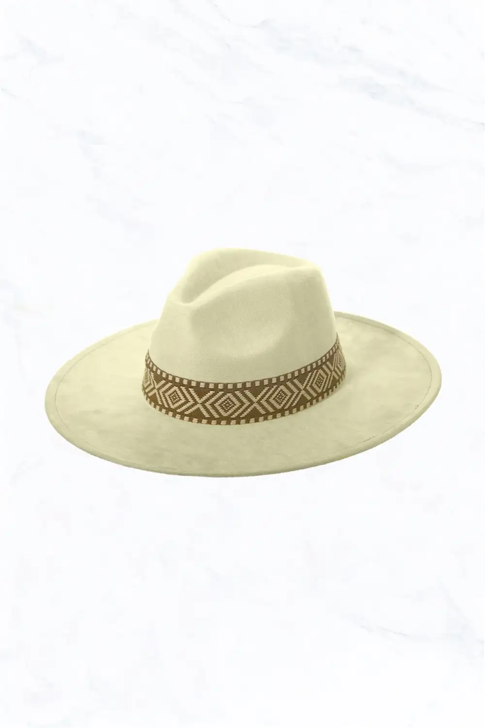Suede Large Eaves Peach Top Fedora Hat