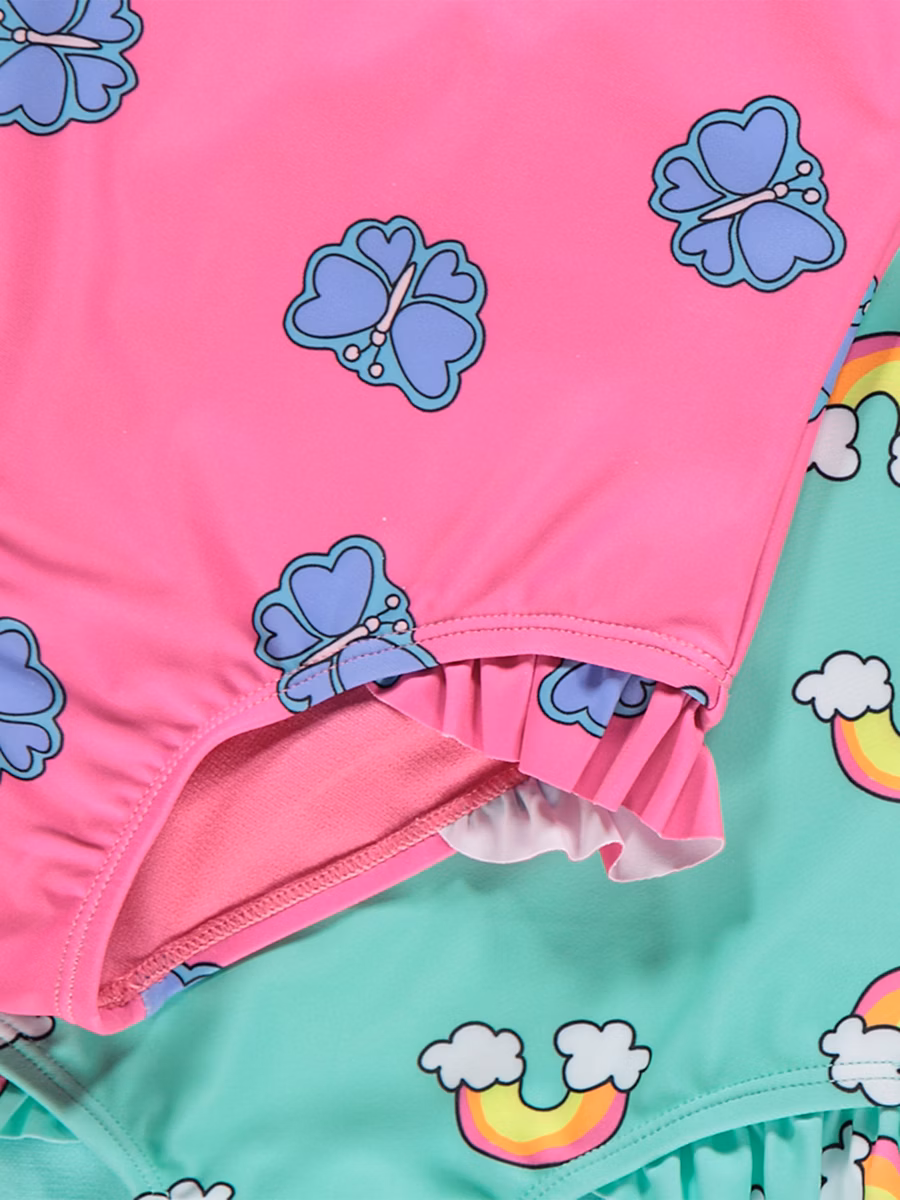 Rainbow and Butterflies Swimsuit 2 Pack detail 1