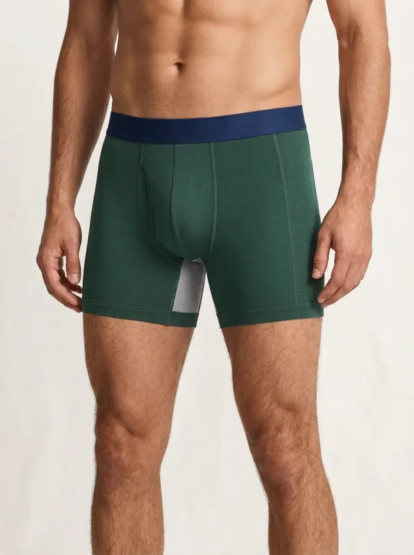 Athletic Performance Contrast Panel Boxer Briefs