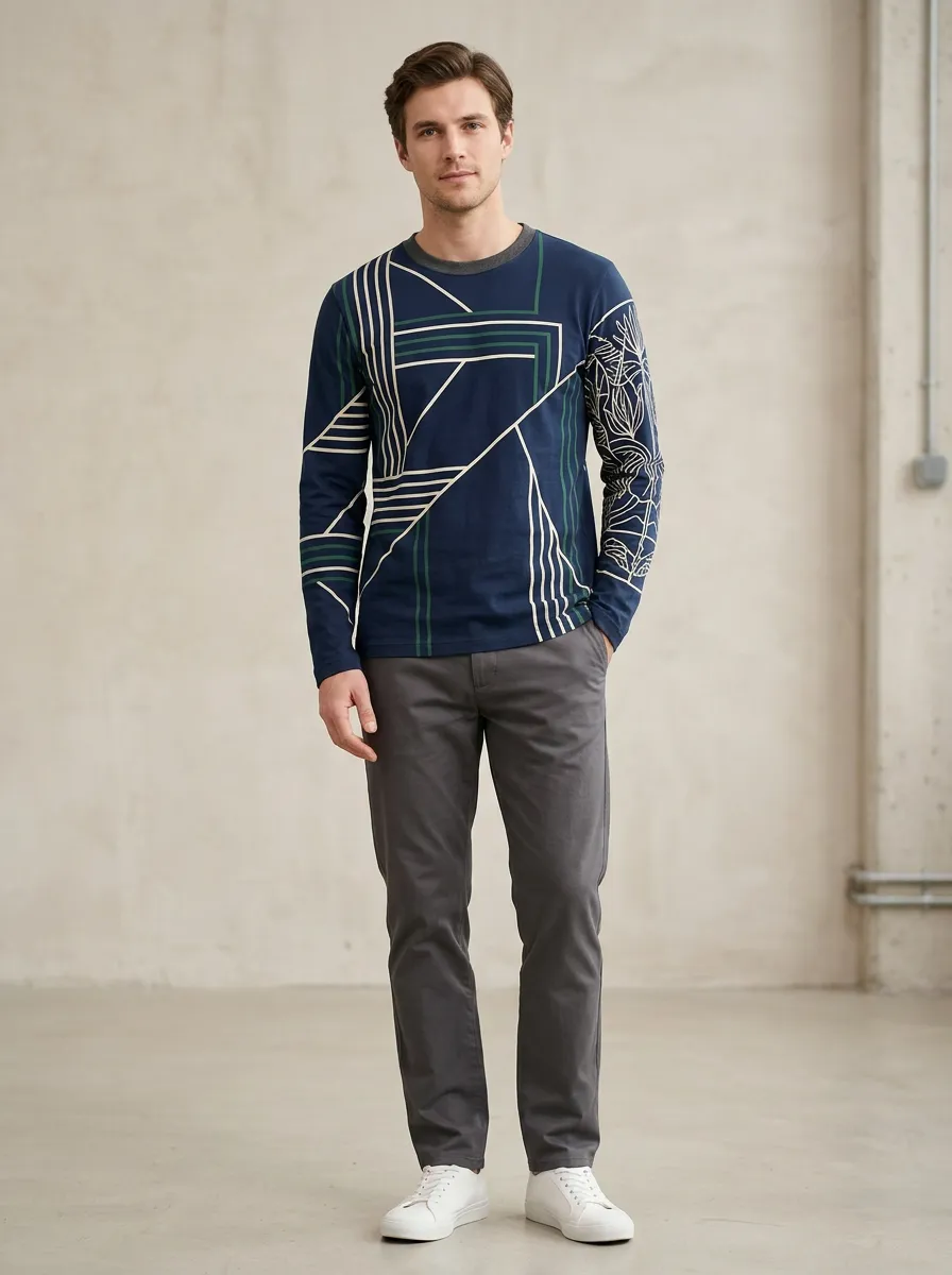 Men's Long Sleeve Layering Streamlined Shirt