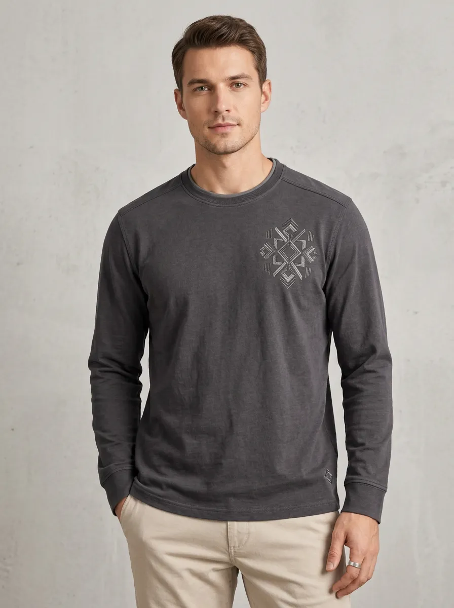 Men's Long Sleeve Polished Style Minimal Shirt