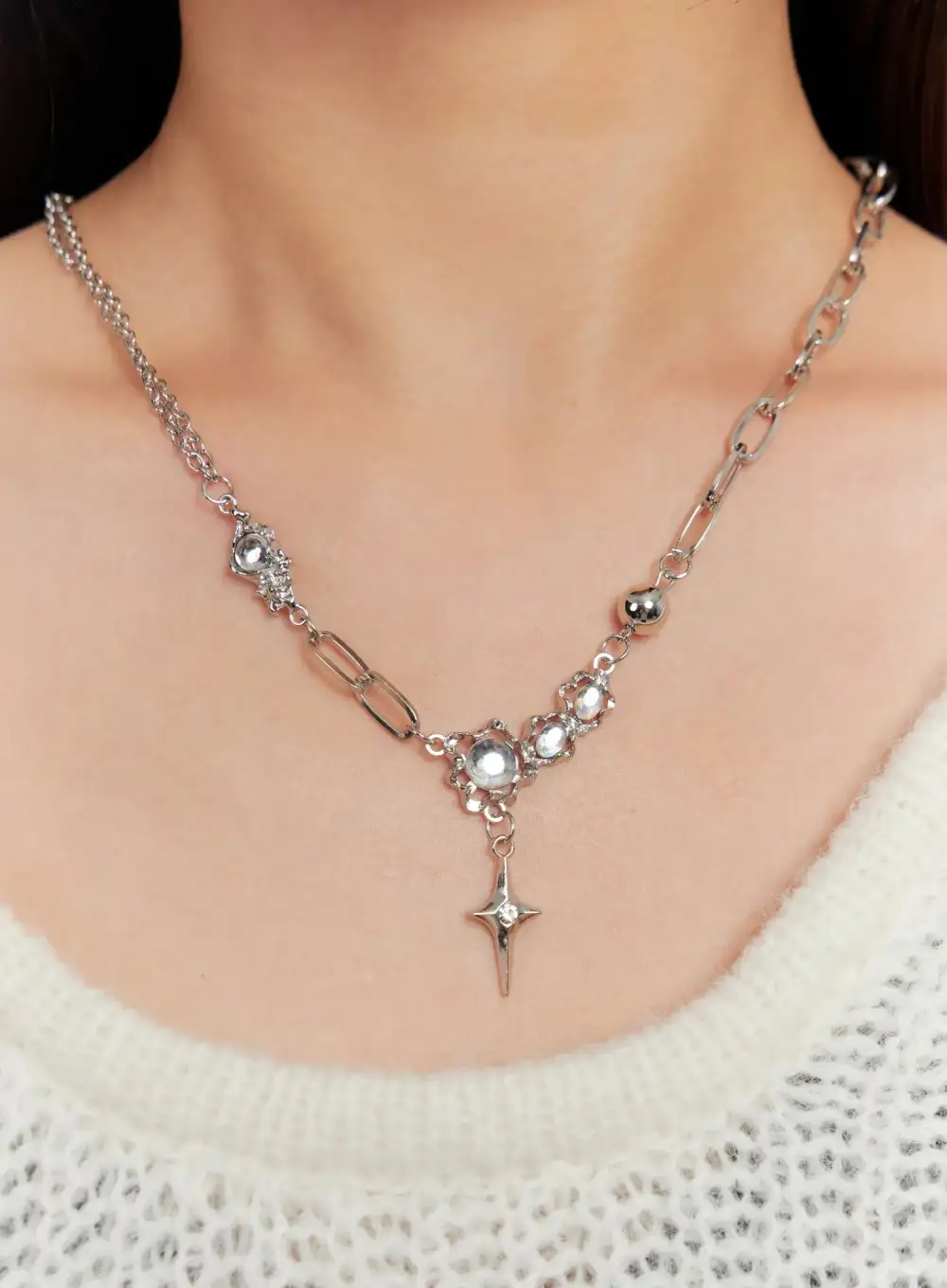 Crystal Chain Link Necklace