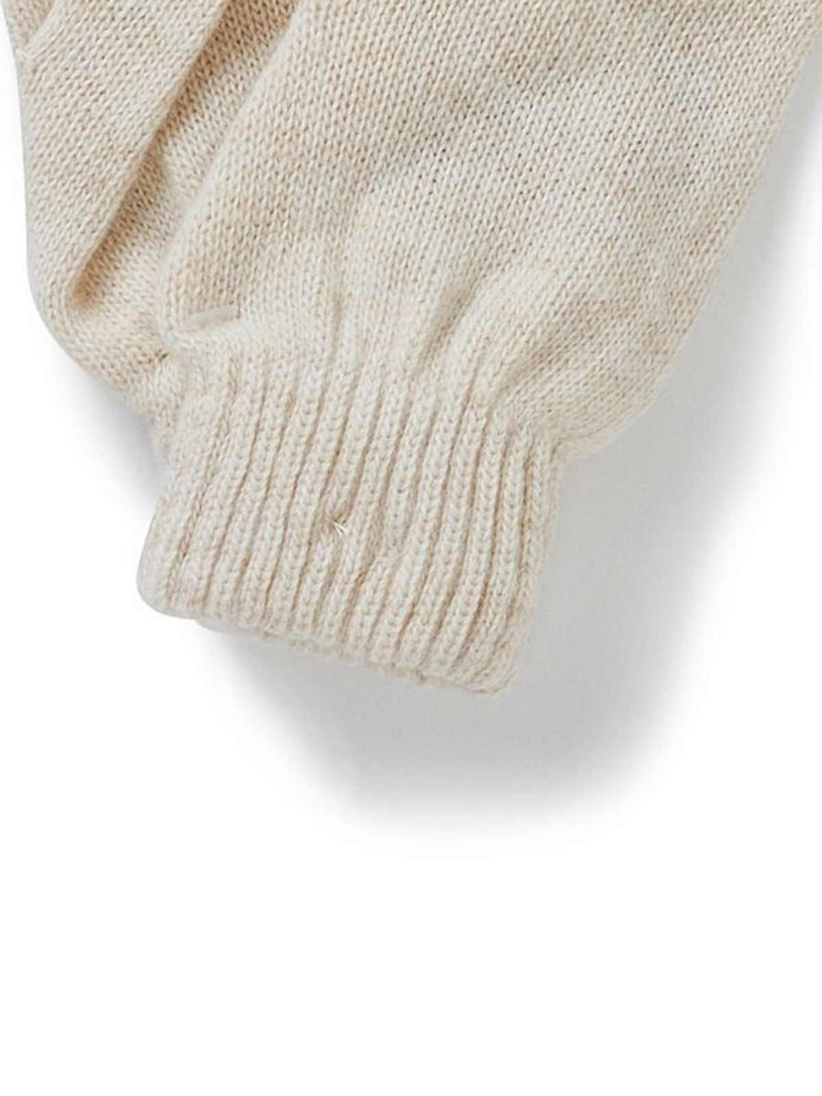 Cream Wool Blend Gloves