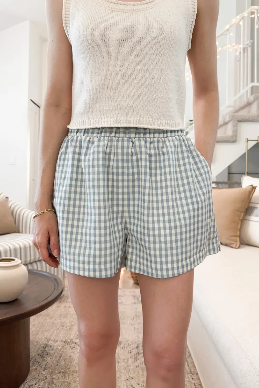 Laid Back Soft Gingham Shorts
