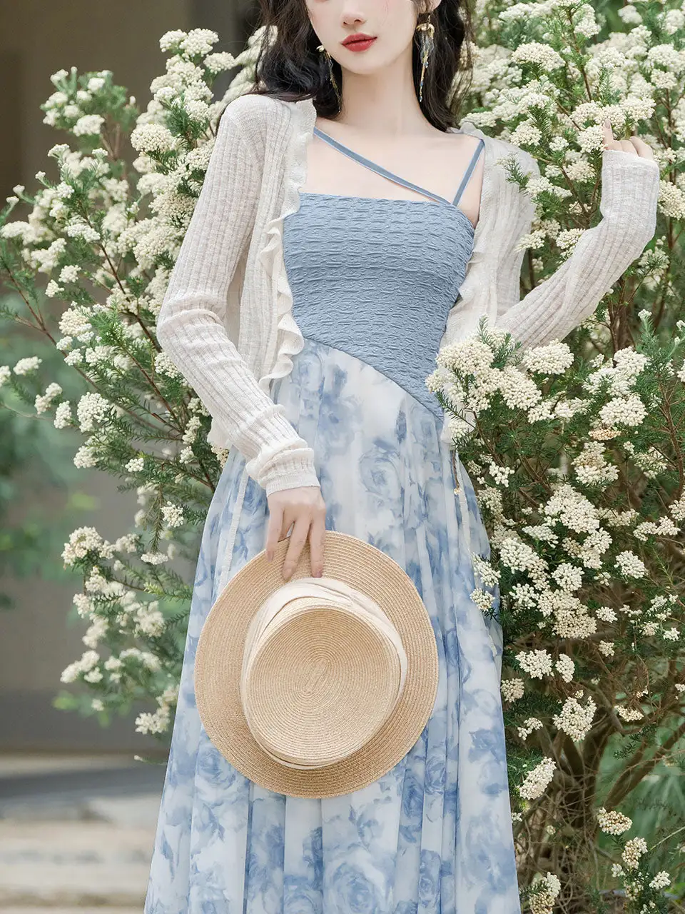 Layered Spaghetti Strap Maxi Dress