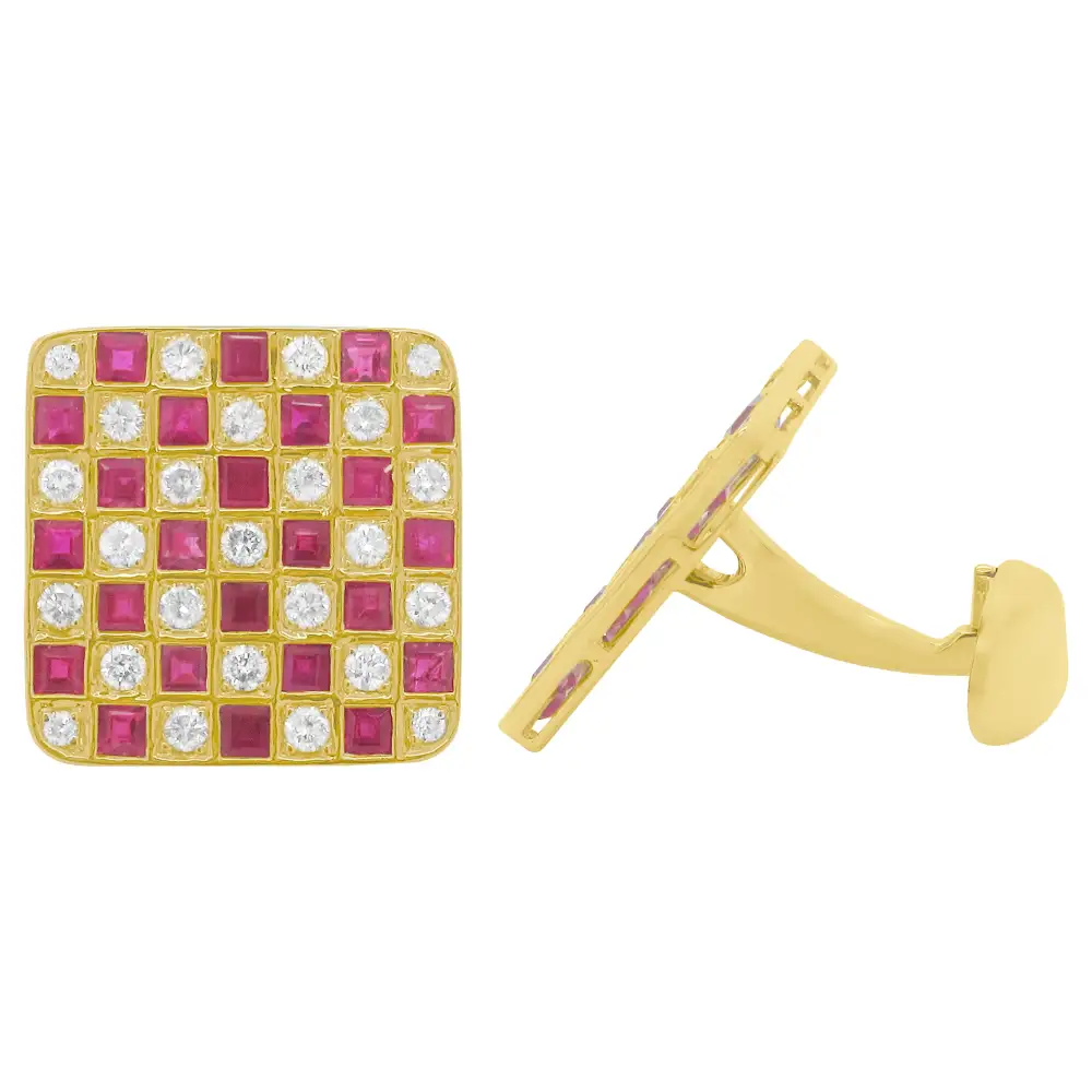 Classic Diamond Ruby Cufflinks