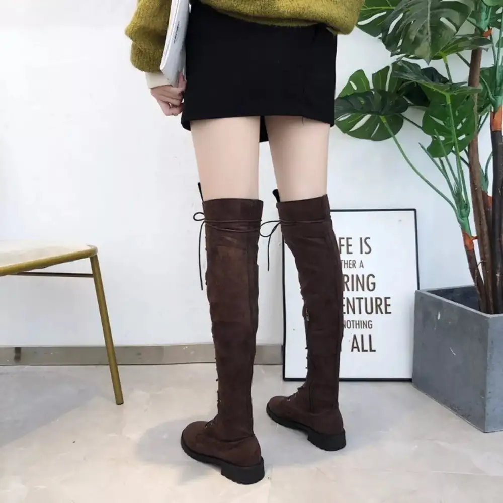 Lace Up Over the Knee Boots