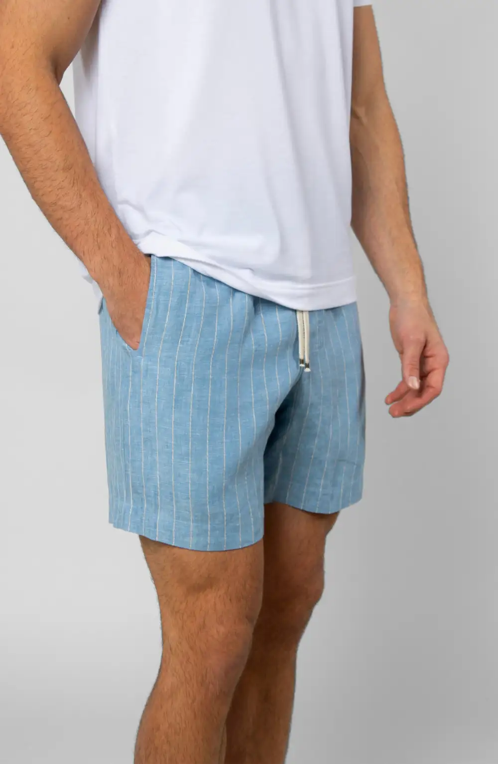 Men's Relaxed Linen Drawcord Shorts