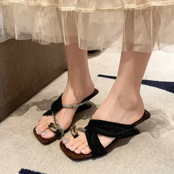 Rhinestone Detail Sandals