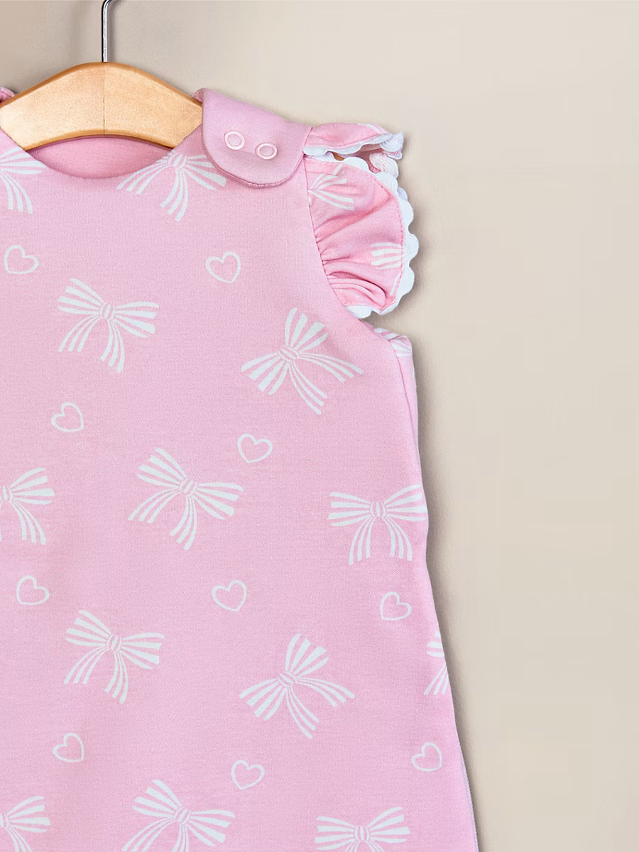 Pink Bows Jersey Cotton Sleeping Bag - 1 Tog detail 2