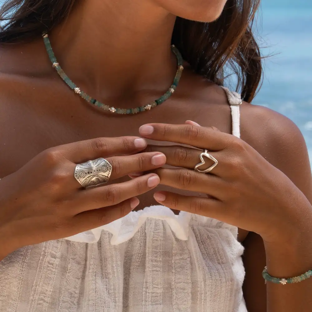Heart Detail Band Ring