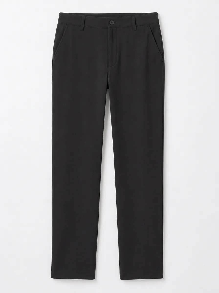 Women's Simple Everyday Mid-Rise High-Stretch Straight-Leg Pants