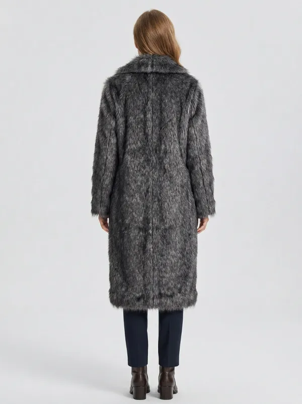 Versatile Longline Faux Fur Coat