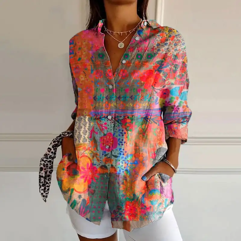  Floral Button Blouse