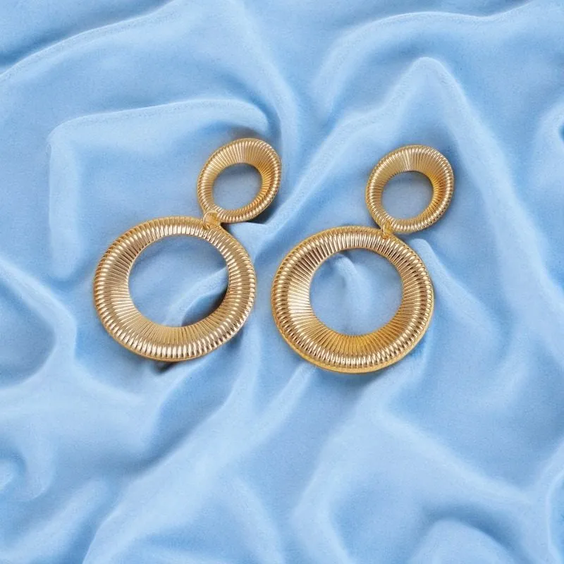 Geometric Metal Stud Earrings