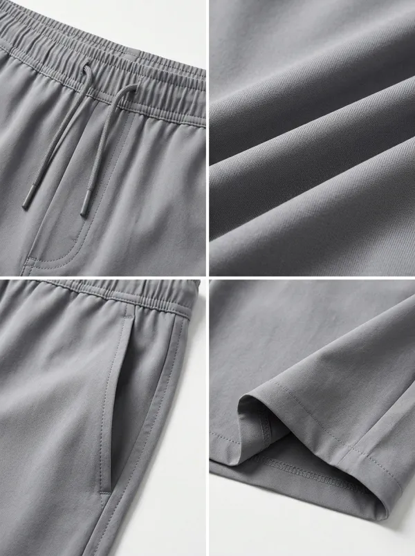 Streamlined Ice-Silk Elastic-Waist Stretch Shorts