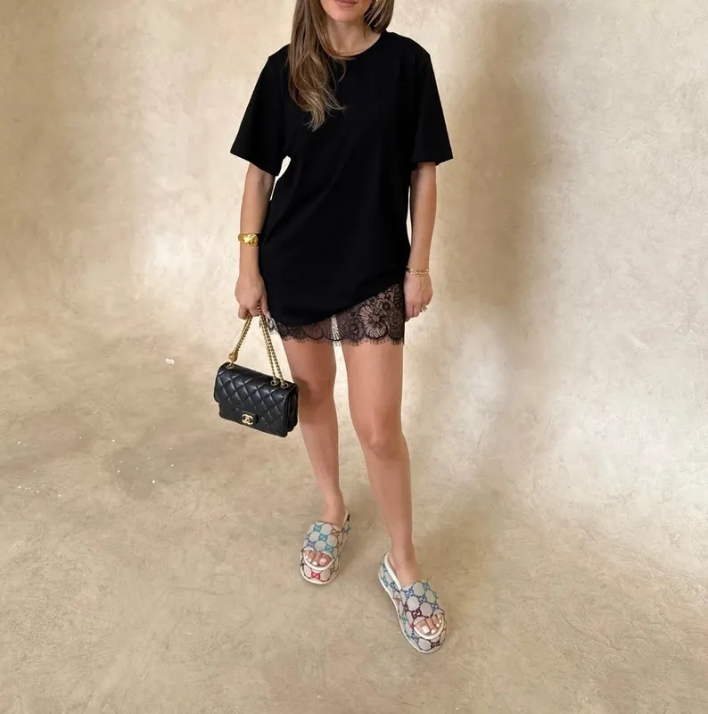 Black Cotton Tee