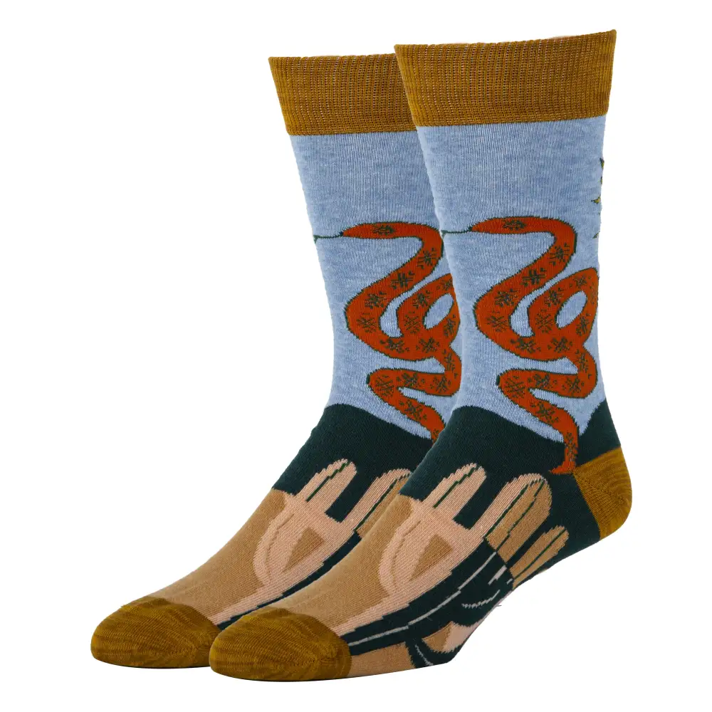 Refined Cotton Blend Abstract Graphic Crew Socks