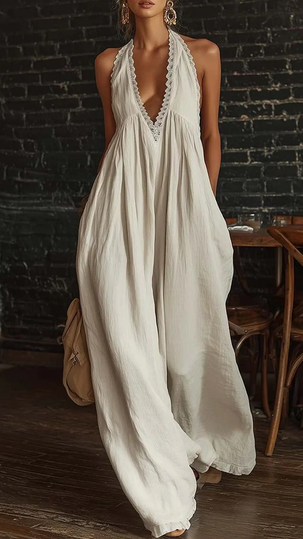 Textured Fabric Jumpsuit