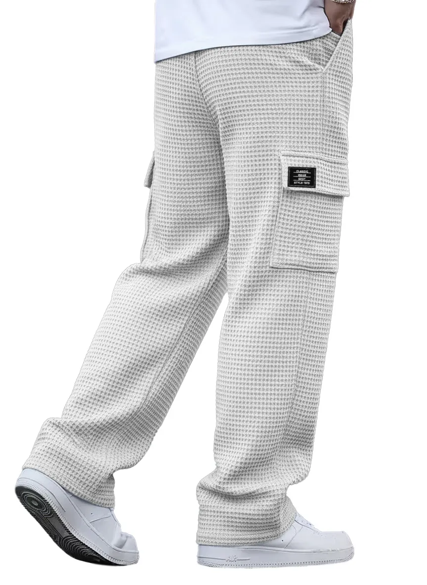 Textured Knit Utility Pocket Trousers