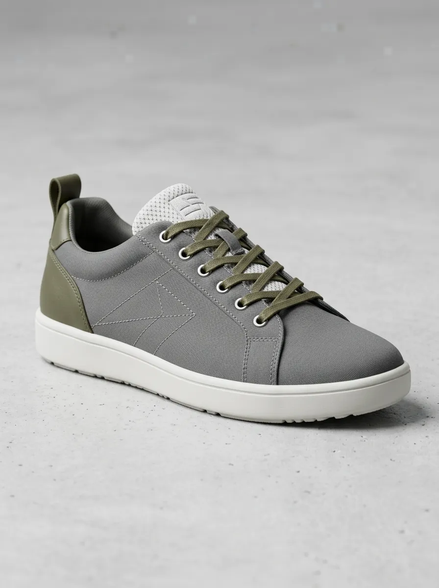 Rugged Geometric Stitched Winter Look Men's Casual Sneakers