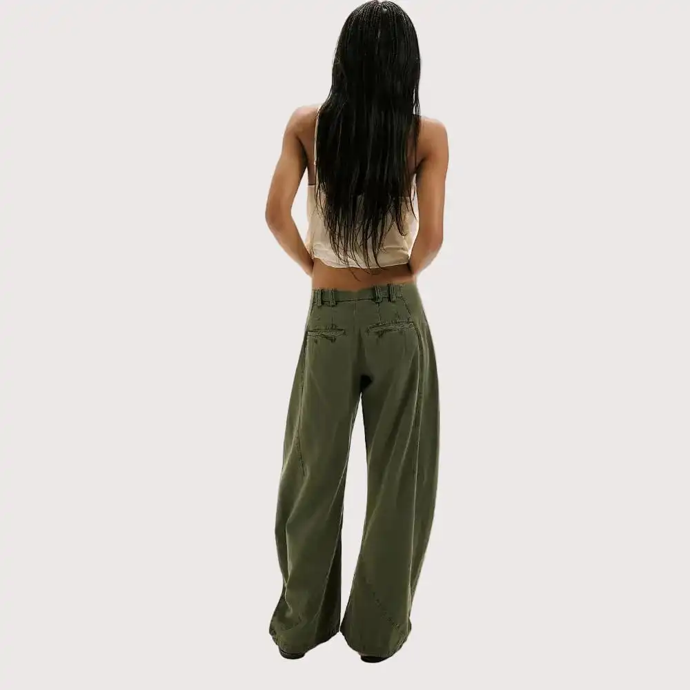 Barrel-Leg Chino Women's Trousers
