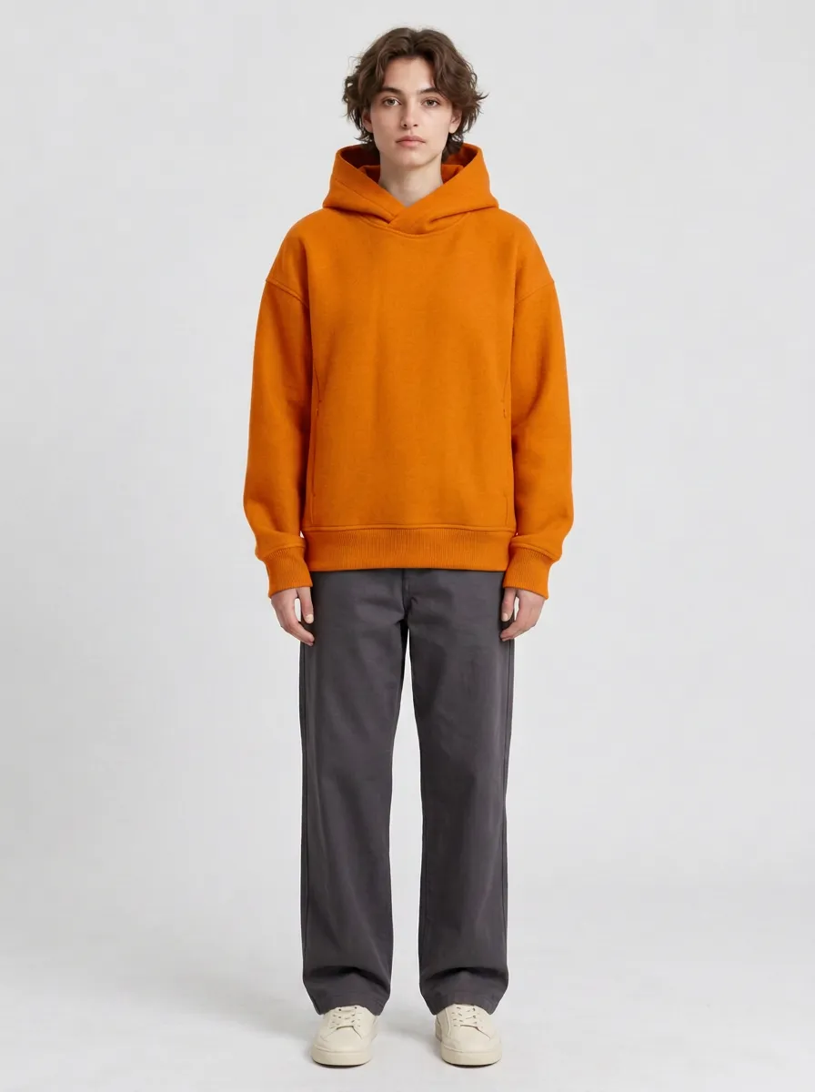 Unisex Minimal Casual Motion Hooded Sweatshirt