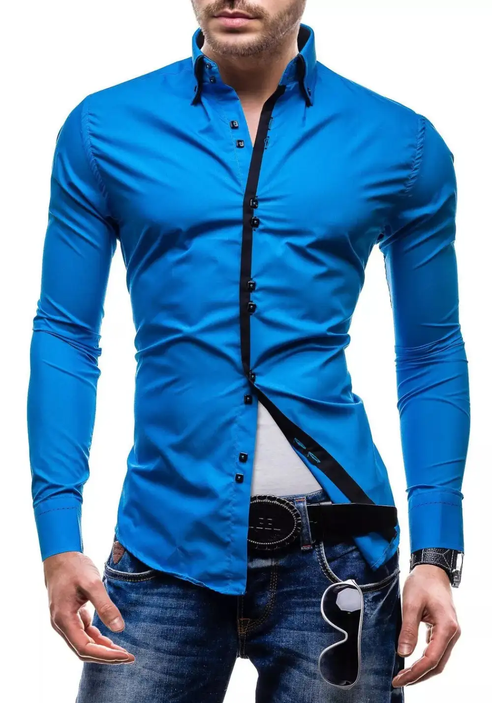 Long Sleeve Slim Fit Casual Shirt