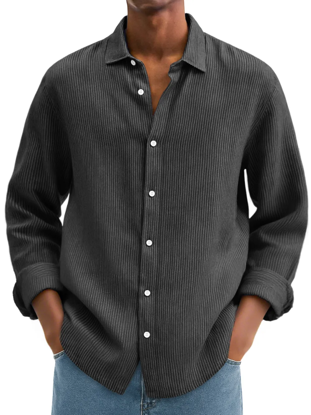 Clean Cut Corduroy Long Sleeve Shirt