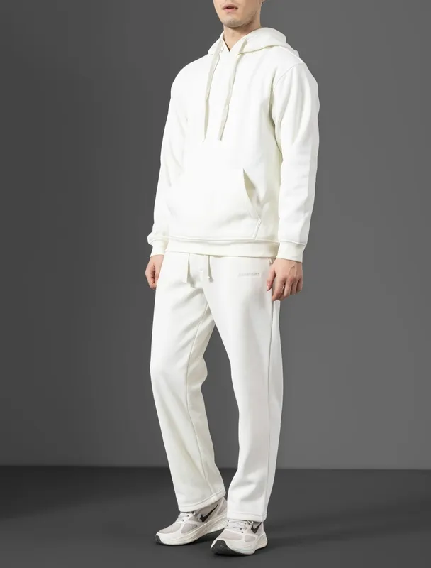 White Hooded Tracksuit Set