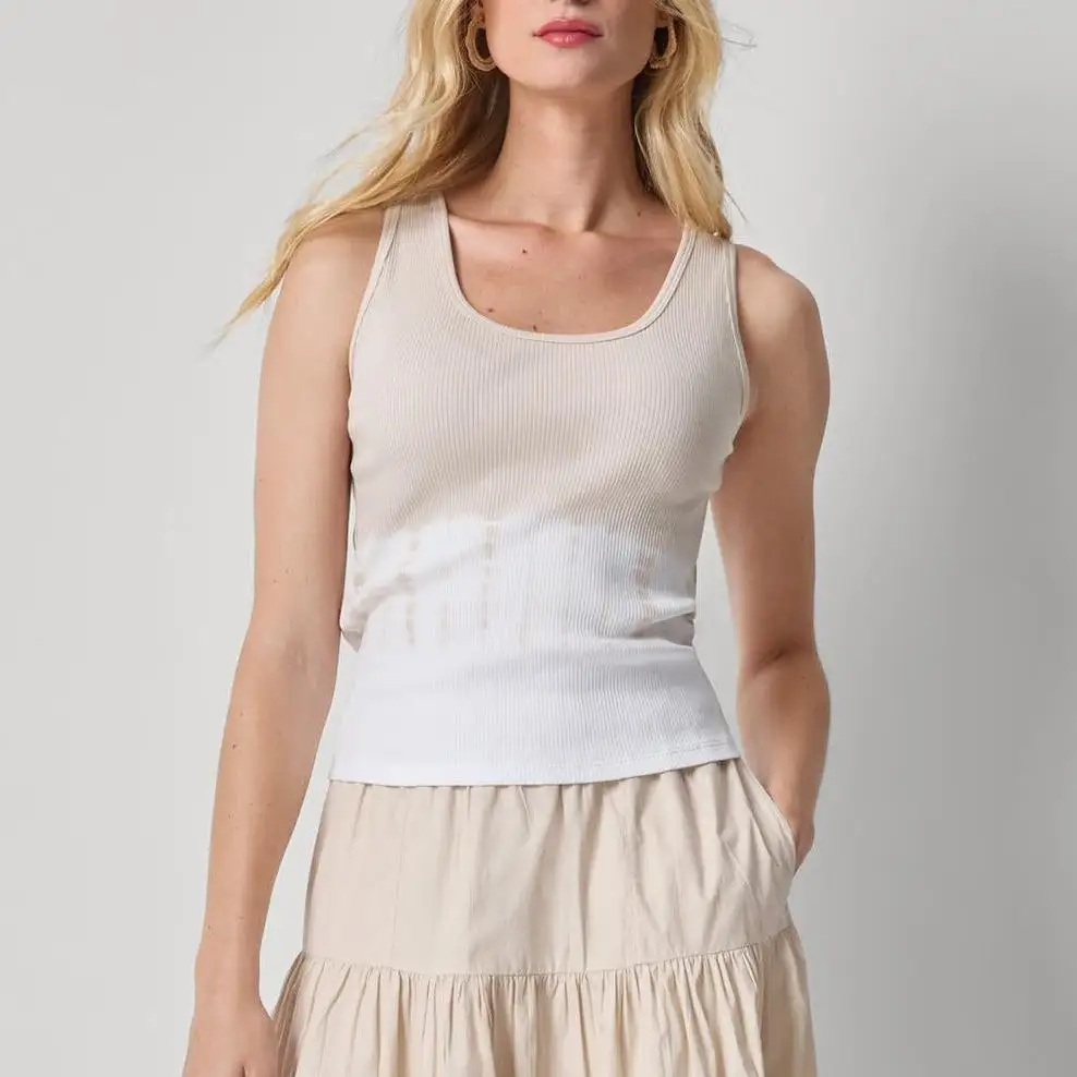 Ribbed Scoop Neck Tank Top