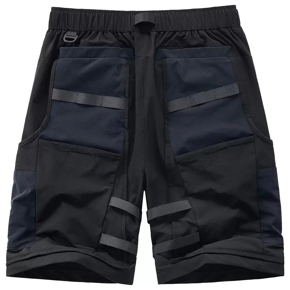 Navy Cargo Techwear Shorts