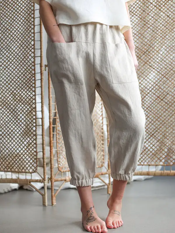 Loose Capri Pocket Pants