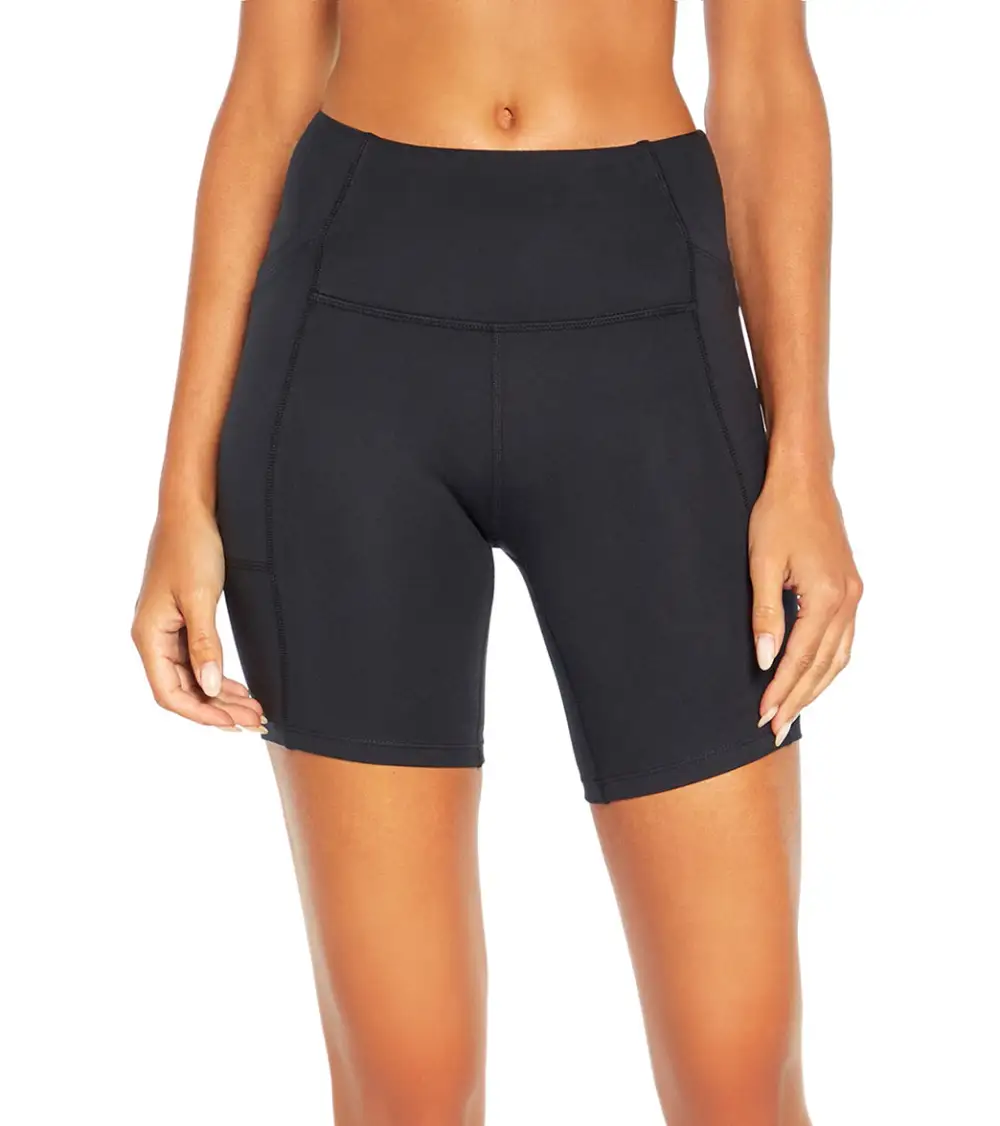 Side Pocket Seamed Yoga Work Shorts