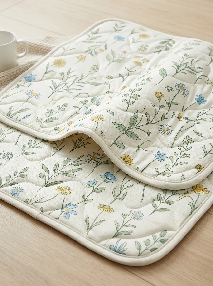 Floral Nature Daisy Wildflower Print Cooling Mat