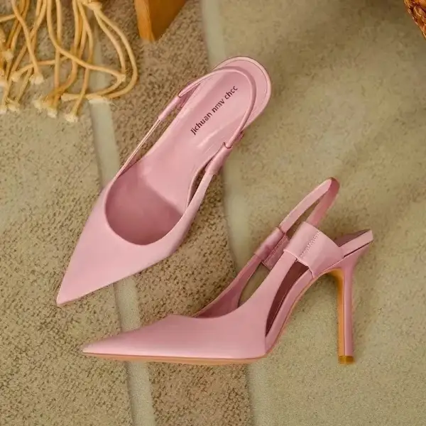 Slip On Pointed Toe Stiletto Sandals