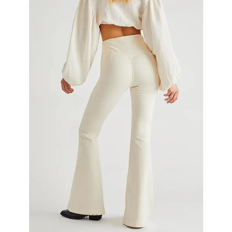 Asymmetric Waist Flare Jeans