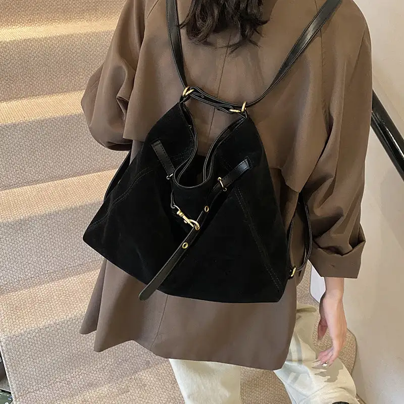 Roomy Suede Backpack