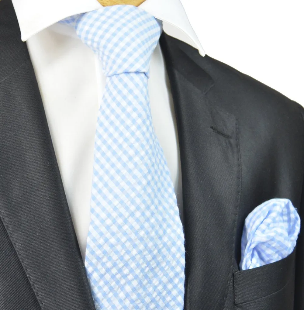 Refined Cotton Classic Men's Necktie With Pocket Square