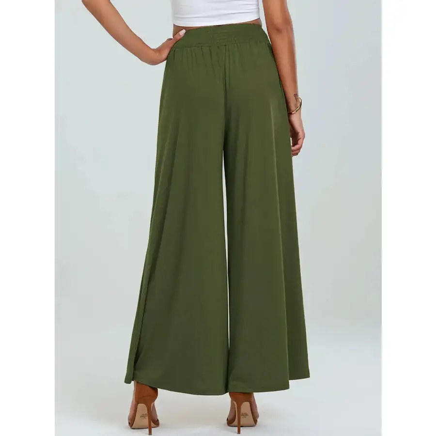 High Waisted Wide Leg Pants with Pockets