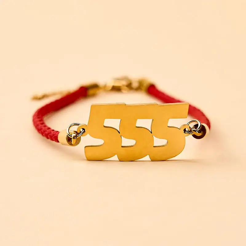 Angel Numbers Titanium Steel Adjustable String Faith Bracelet