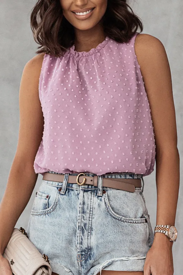 Refined Relaxed Ruffled Tank Top