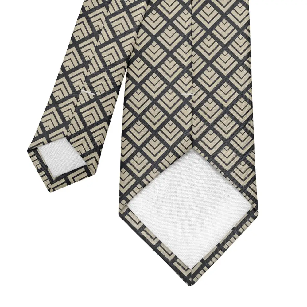 Refined Art Deco Design Necktie
