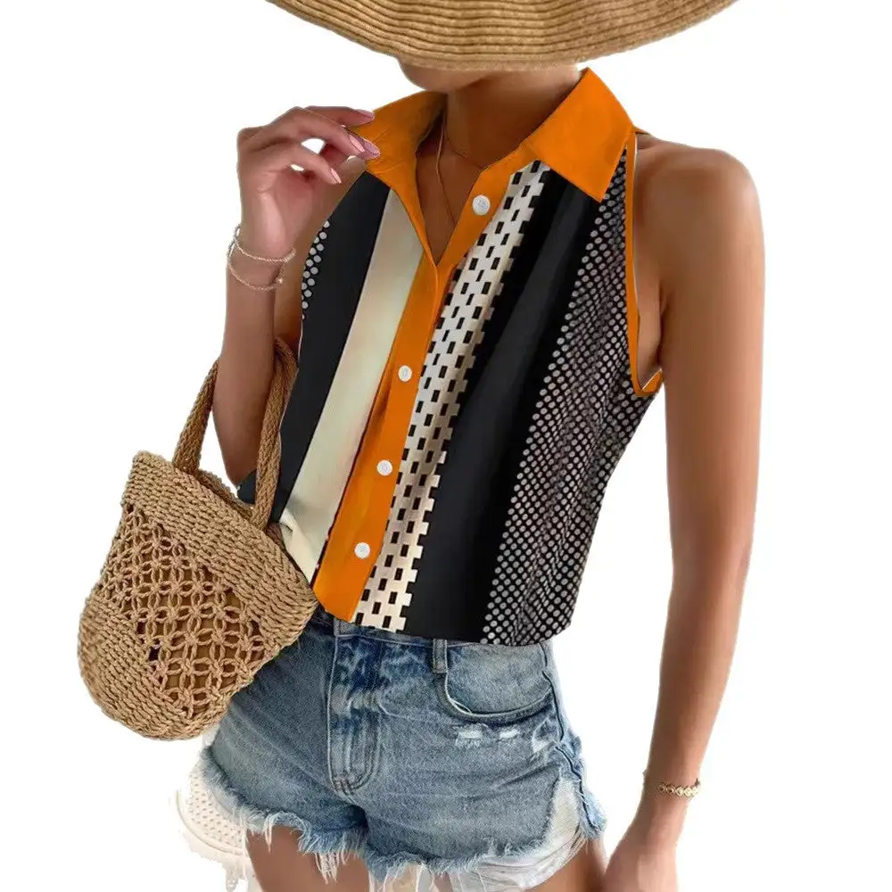 Subtle Asymmetrical Button Front Blouse