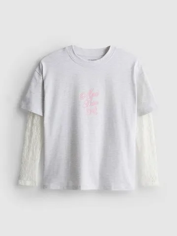 7-15yrs | 2-in-1 Pure Cotton Long Sleeve T-Shirt