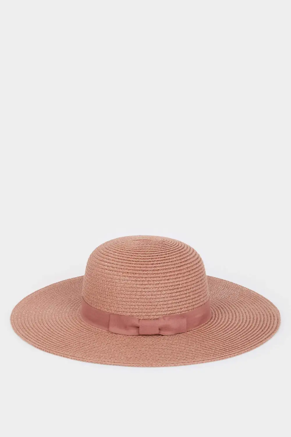 Bow-Decorated Straw Hat