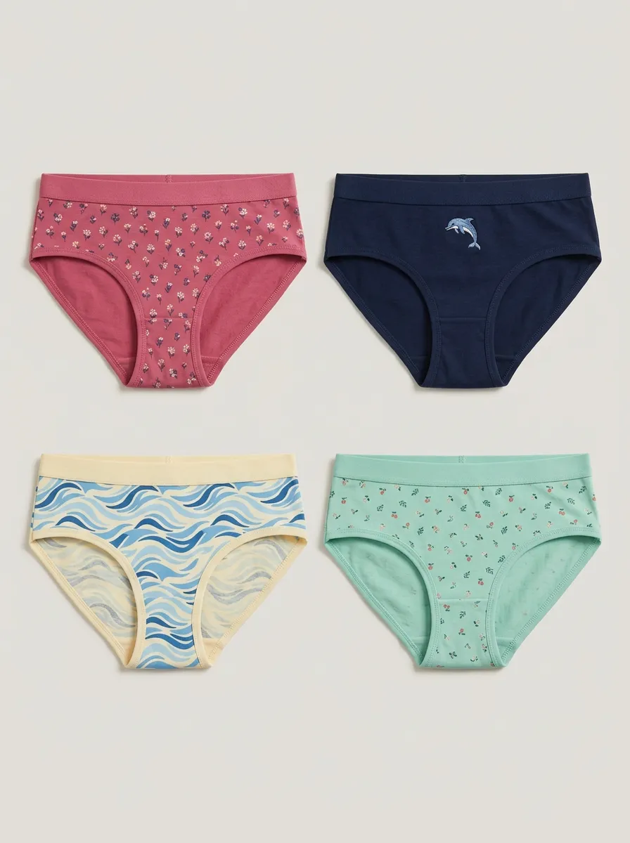 Women's Graphic Briefs Four Pack